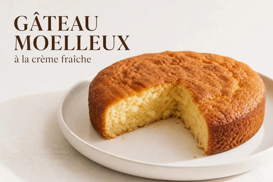 Gâteau moelleux rapide à la crème fraîche