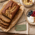 Goûter healthy : banana bread sans sucre, yaourt grec et baies