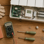 réparation radiateur électrique vue composants outils
