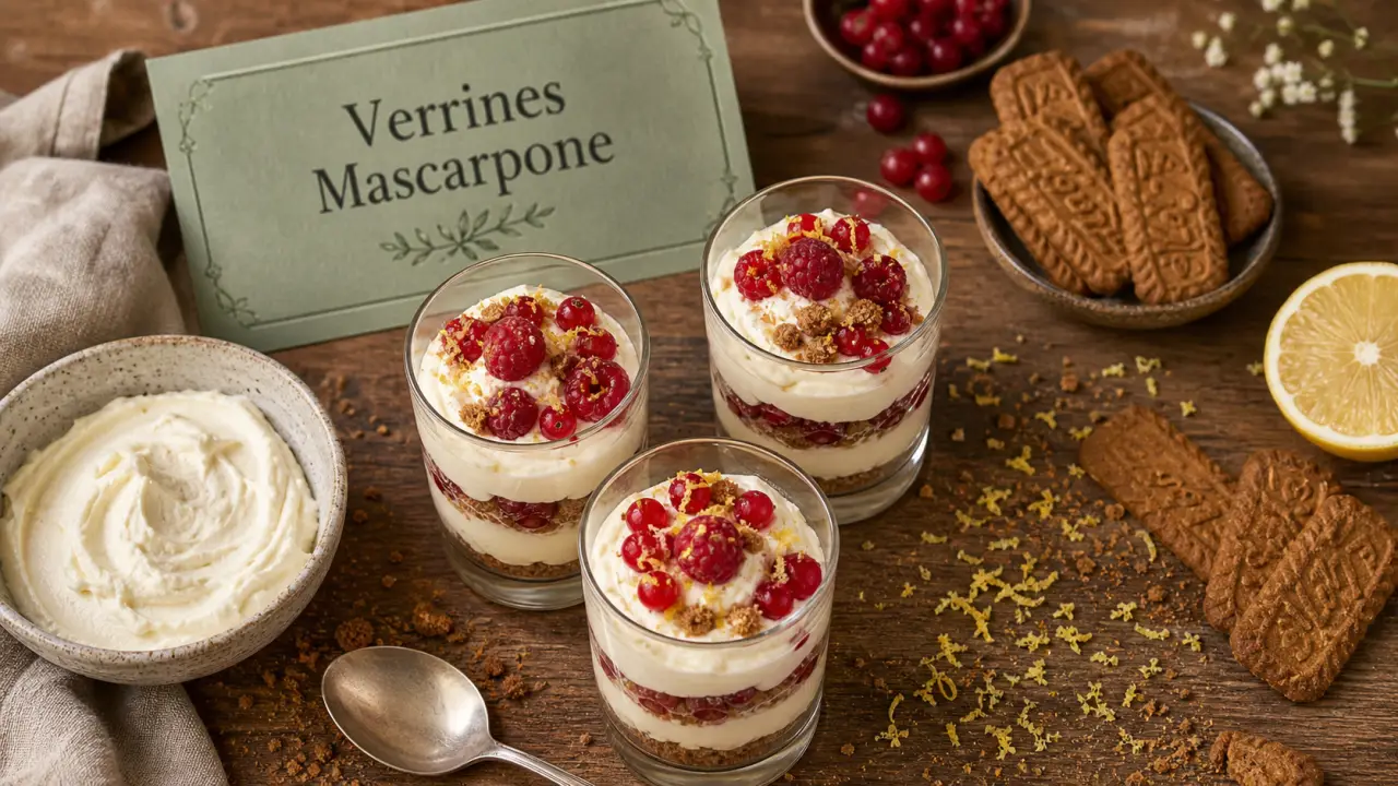 Dessert mascarpone : verrines aux fruits rouges et speculoos