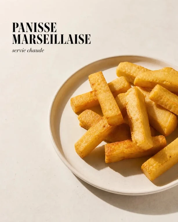 Panisse marseillaise dorée et croustillante servie sur assiette