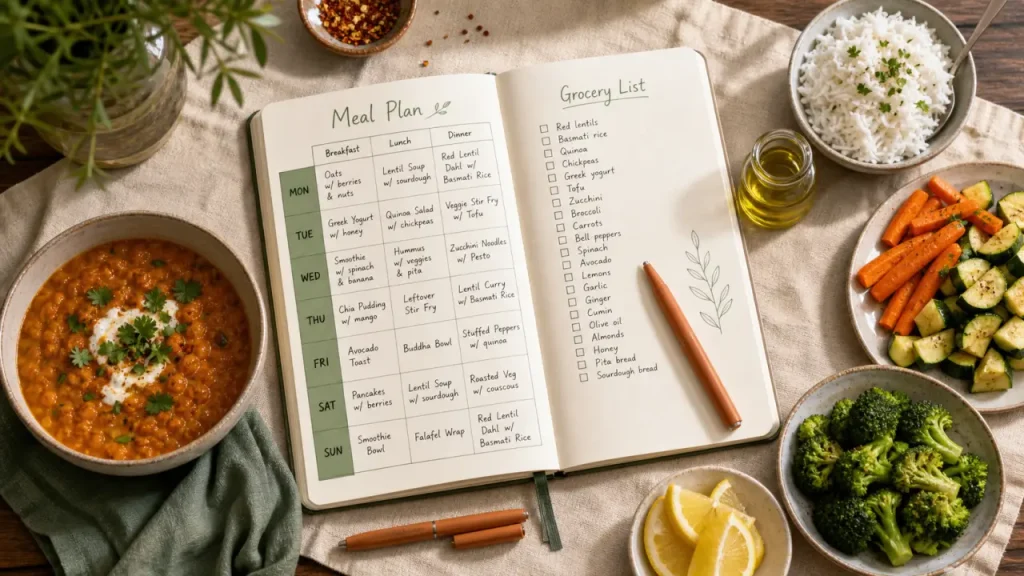 Menu famille semaine : 7 dîners et liste de courses