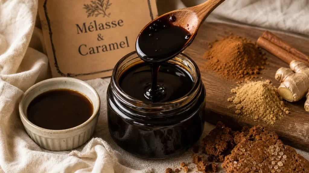 Qu est ce que la melasse ? Mélasse noire blackstrap en pot en verre