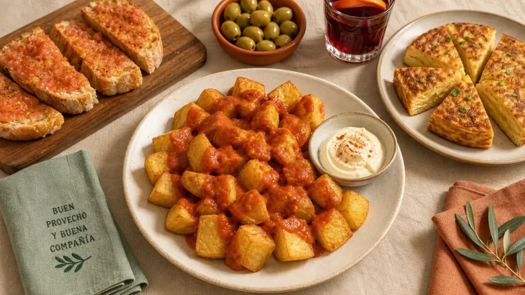 Recette des tapas espagnol : patatas bravas croustillantes et aïoli