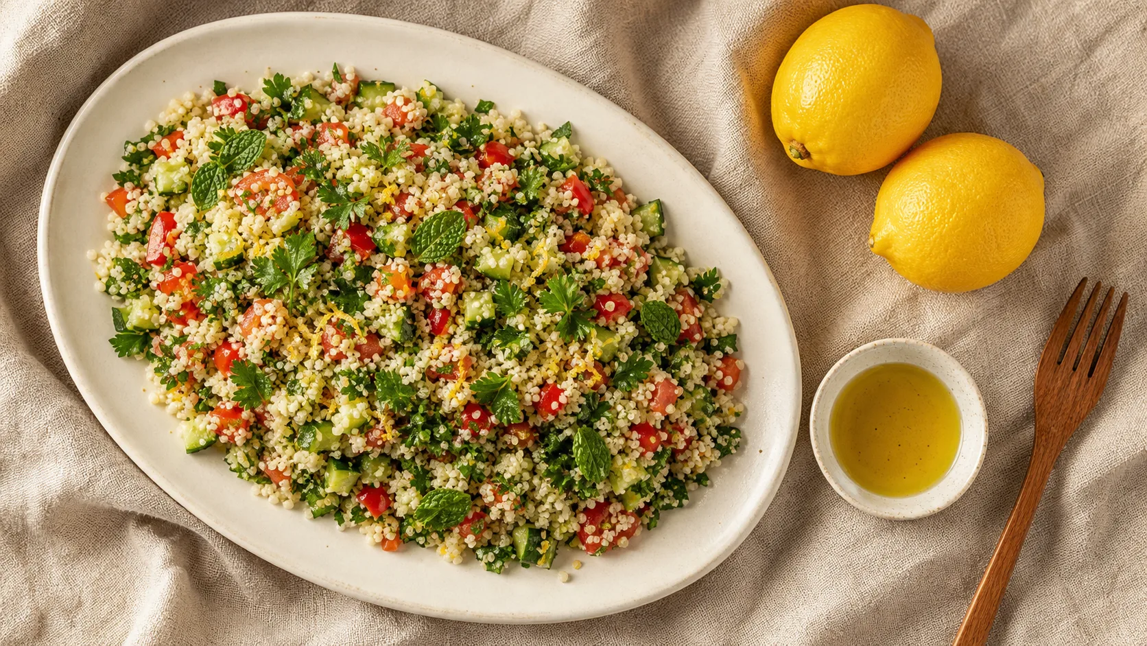 Recette taboulé méditerranéen frais, plat croquant aux herbes