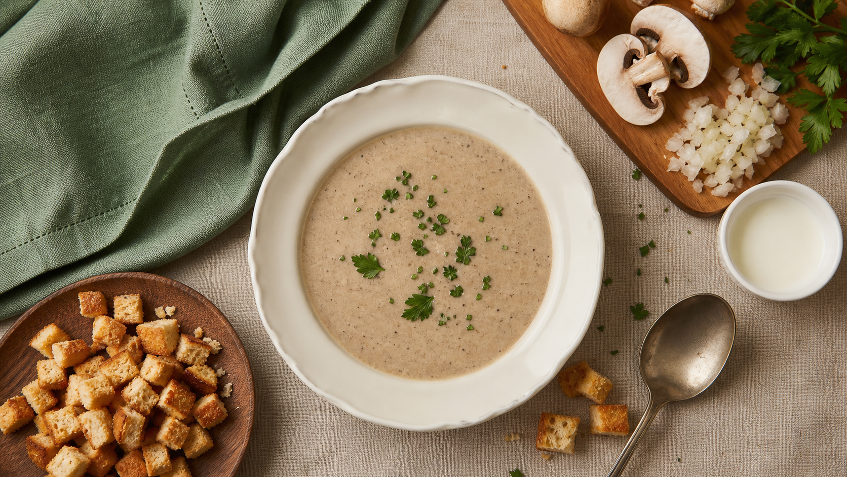 Velouté de champignons thermomix onctueux, texture crémeuse