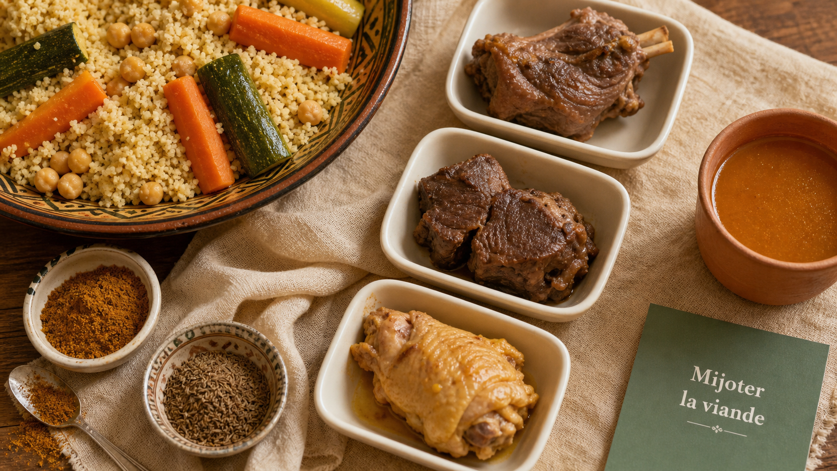 Viande pour le couscous : agneau, bœuf, poulet et merguez