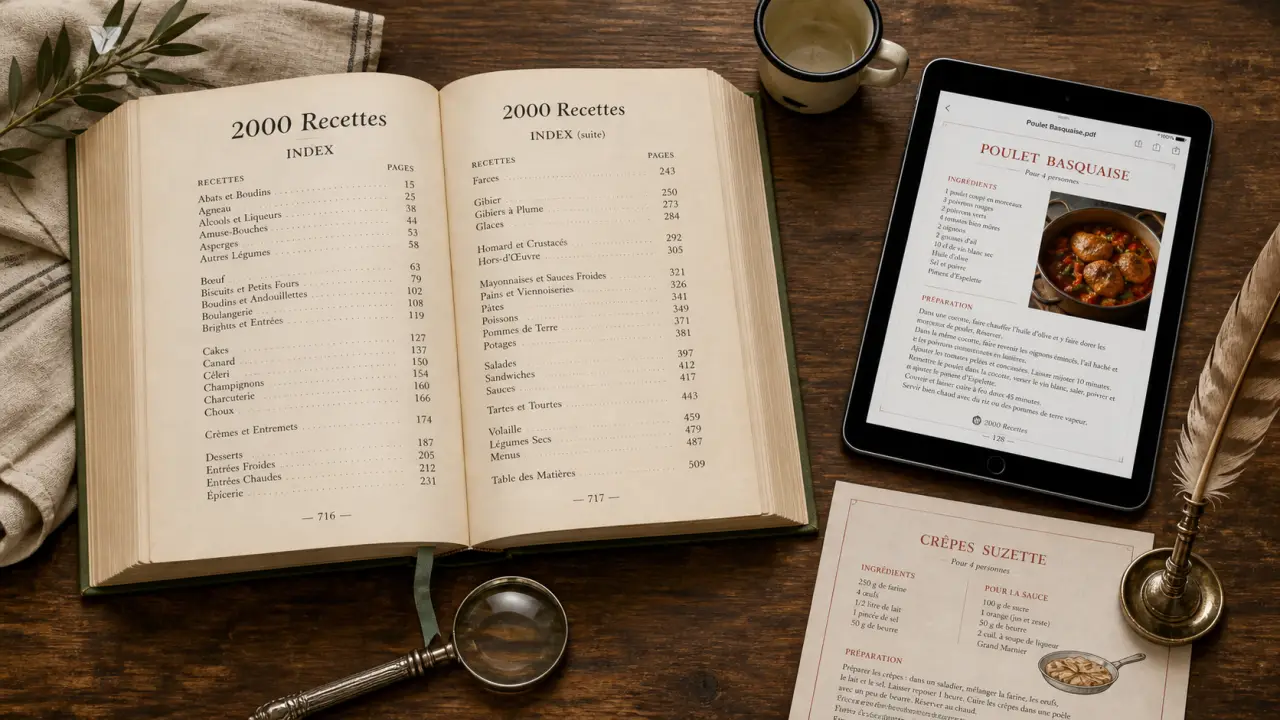 2000 recettes de la cuisine française pdf gratuit : livre ouvert et PDF
