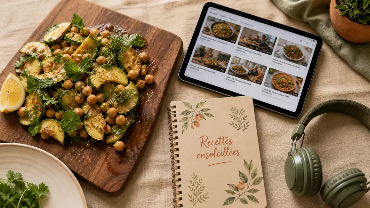 Carole cuisine recettes ensoleillées, salade tiède aux herbes