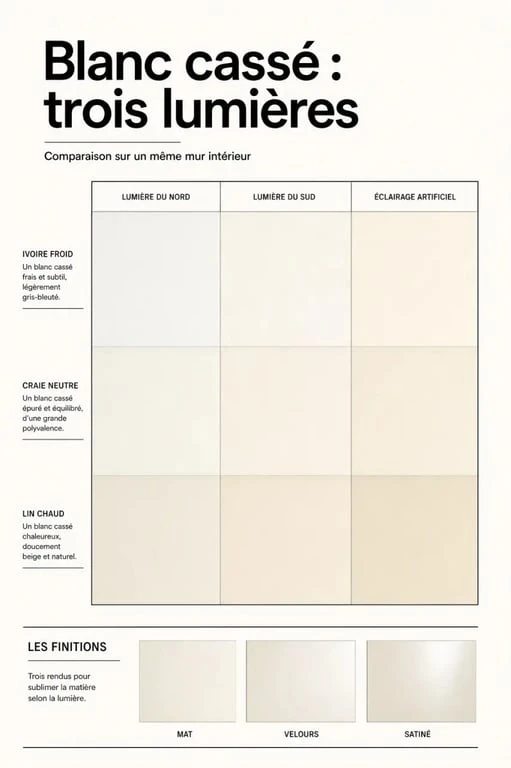 Peinture murale blanc cassé : nuances et finitions en intérieur