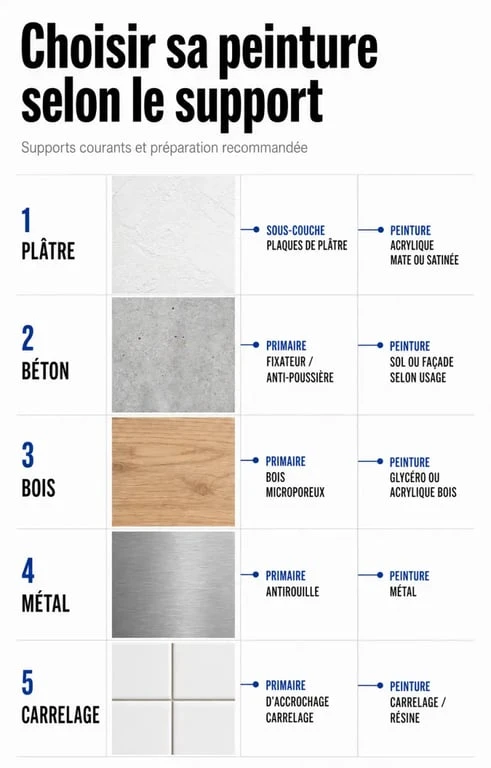 Peinture murale brico depot : choix de peinture selon le support