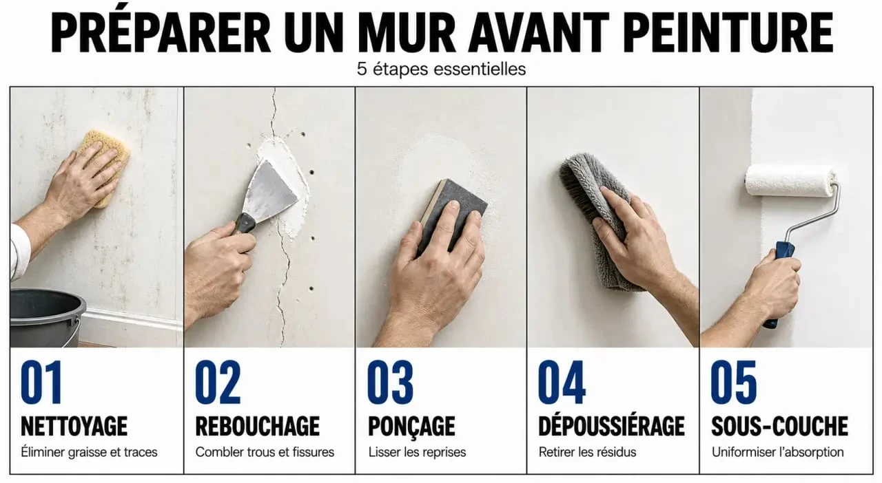Peinture murale brico depot : les 5 étapes pour préparer un mur avant peinture