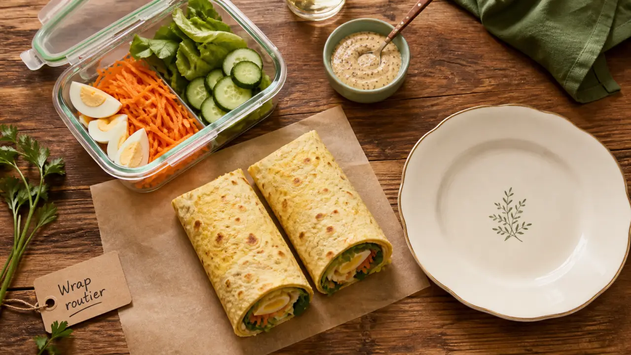 Recettes de cuisine style routier : wraps aux œufs, prêts pour la route