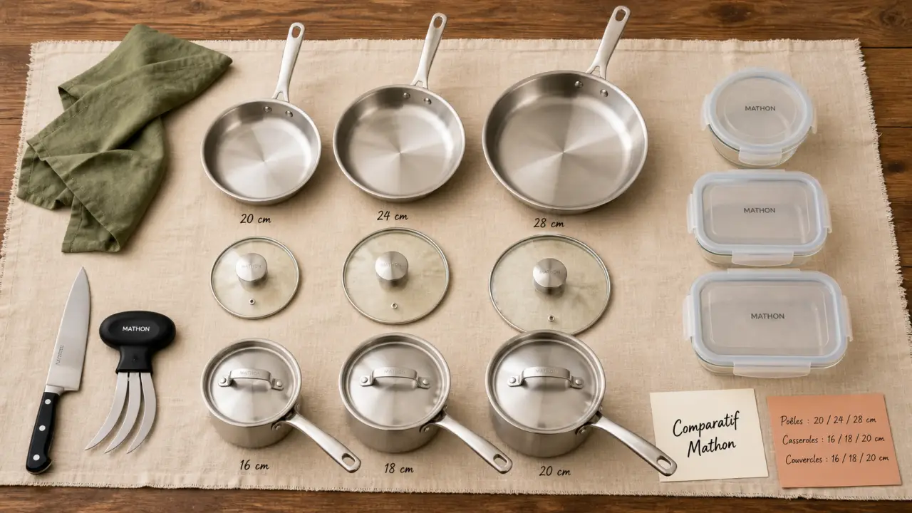 Ustensiles de cuisine Mathon : poêles et casseroles inox