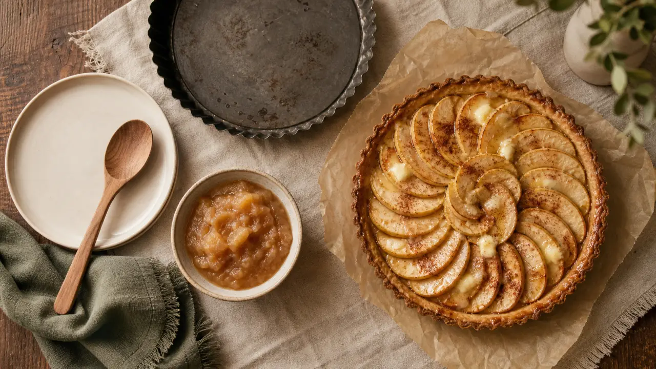 Vieilles recettes de cuisine de grand-mère : tarte aux pommes dorée