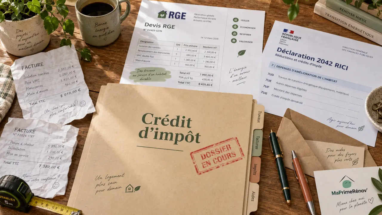 Credit impot travaux maison : factures et dossier RICI